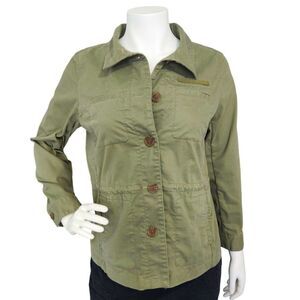 Talbots Petite Olive Green Utility Jacket MP